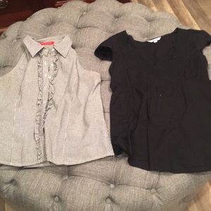 2 dressy black shirts, size large
